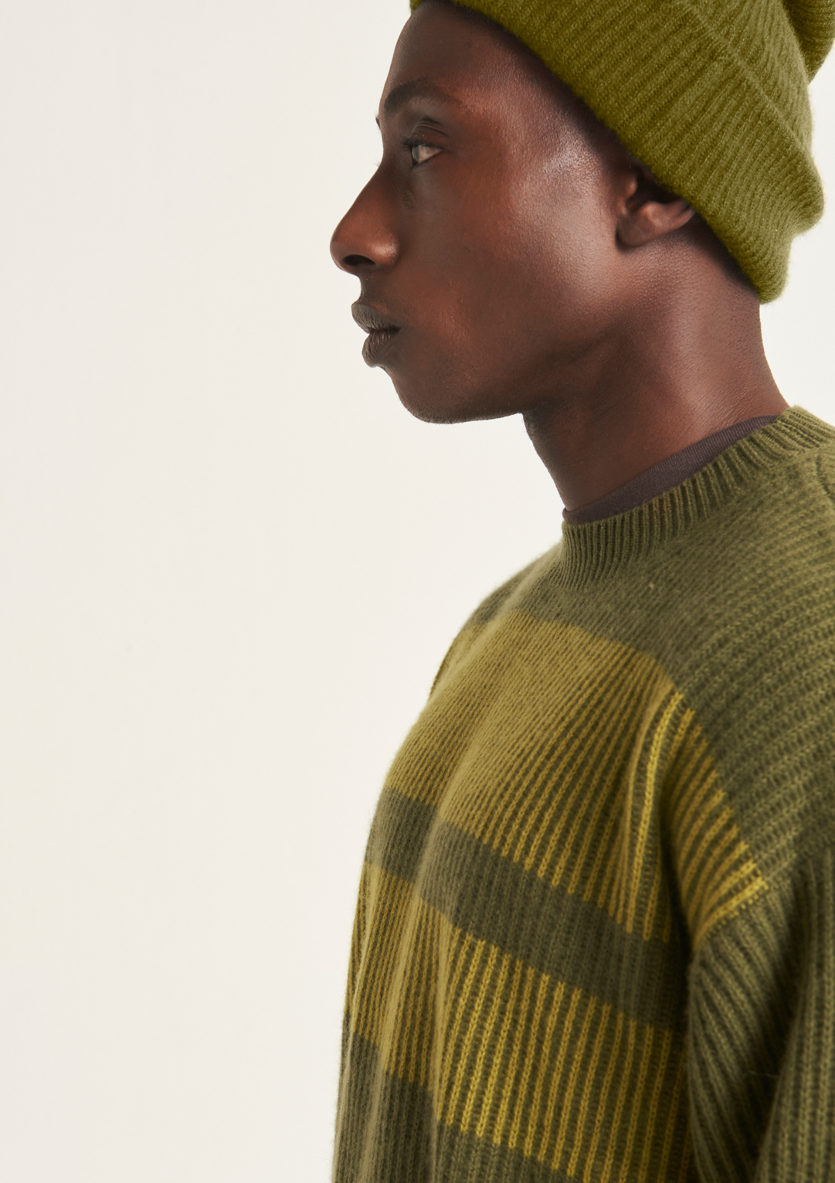 Mens Cashmere Hat in Bayleaf Green