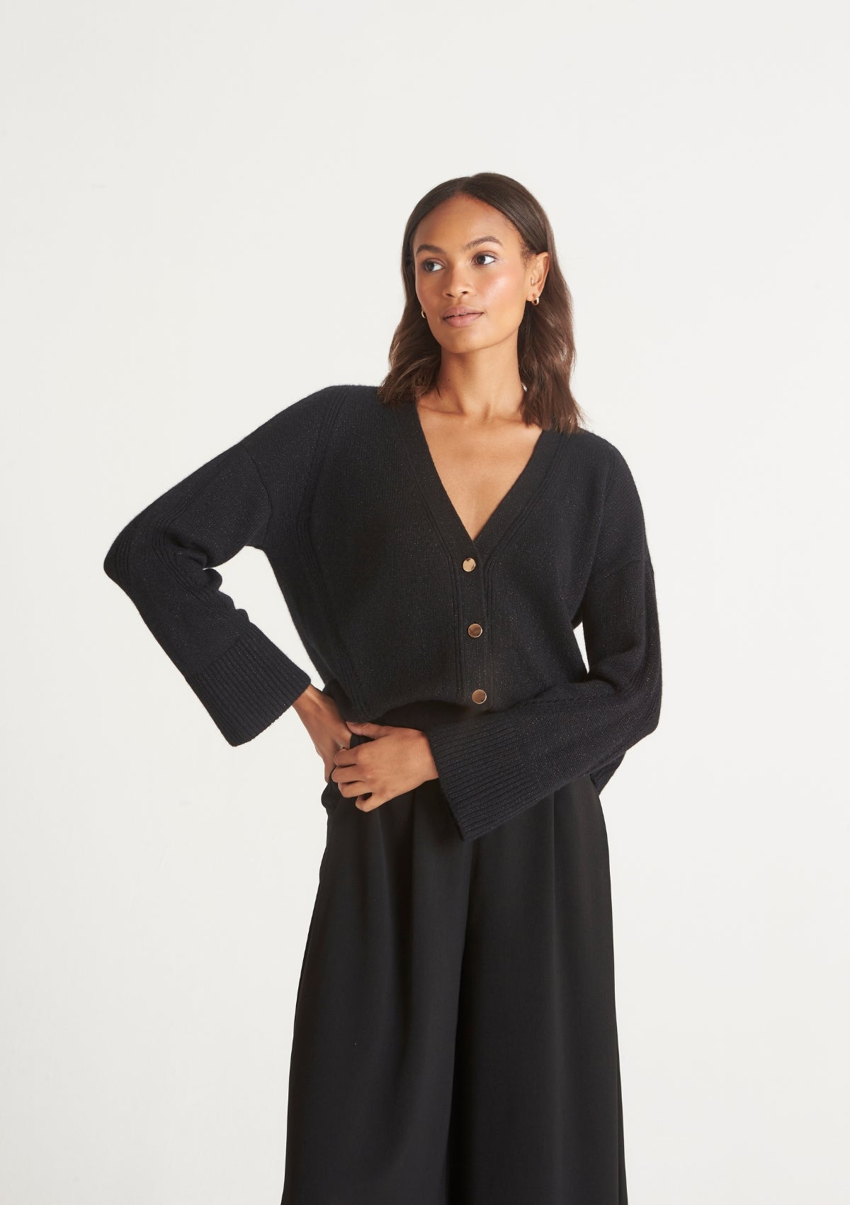 Black cashmere 2025 cardigan uk