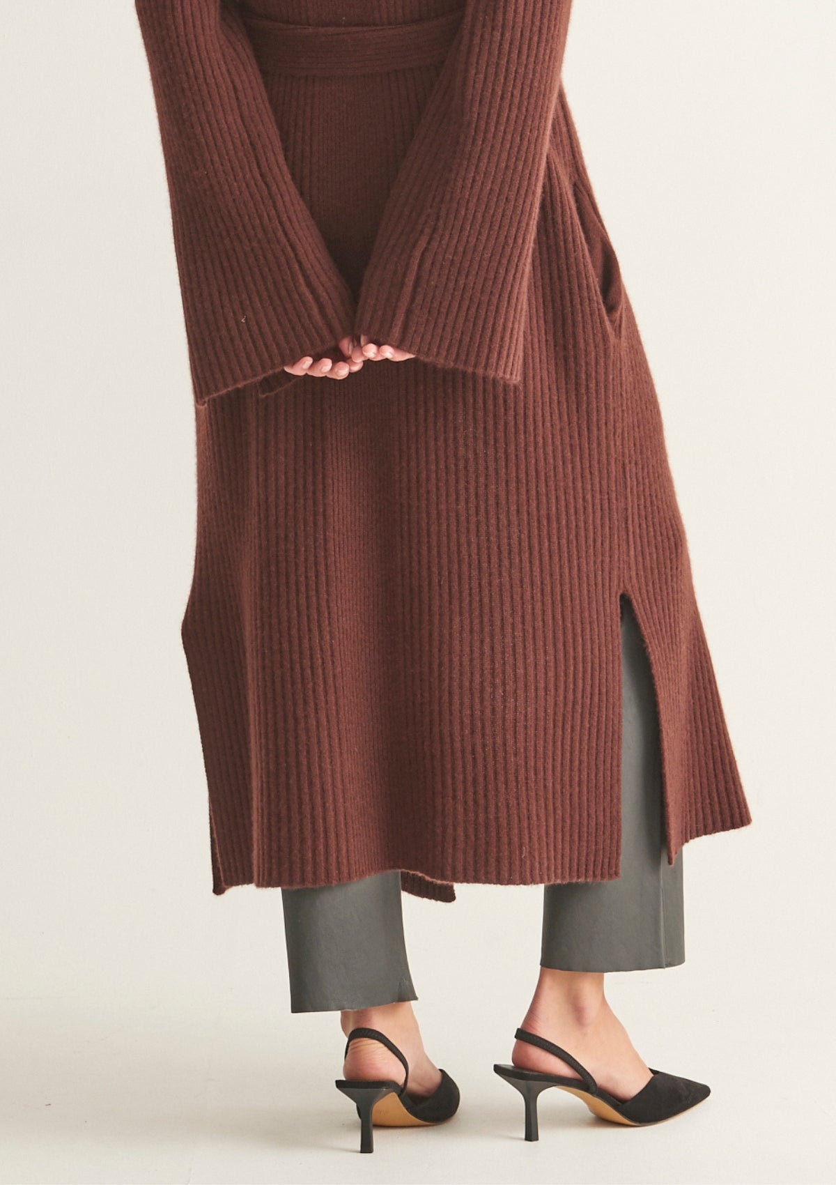 Longline cashmere sale sweater