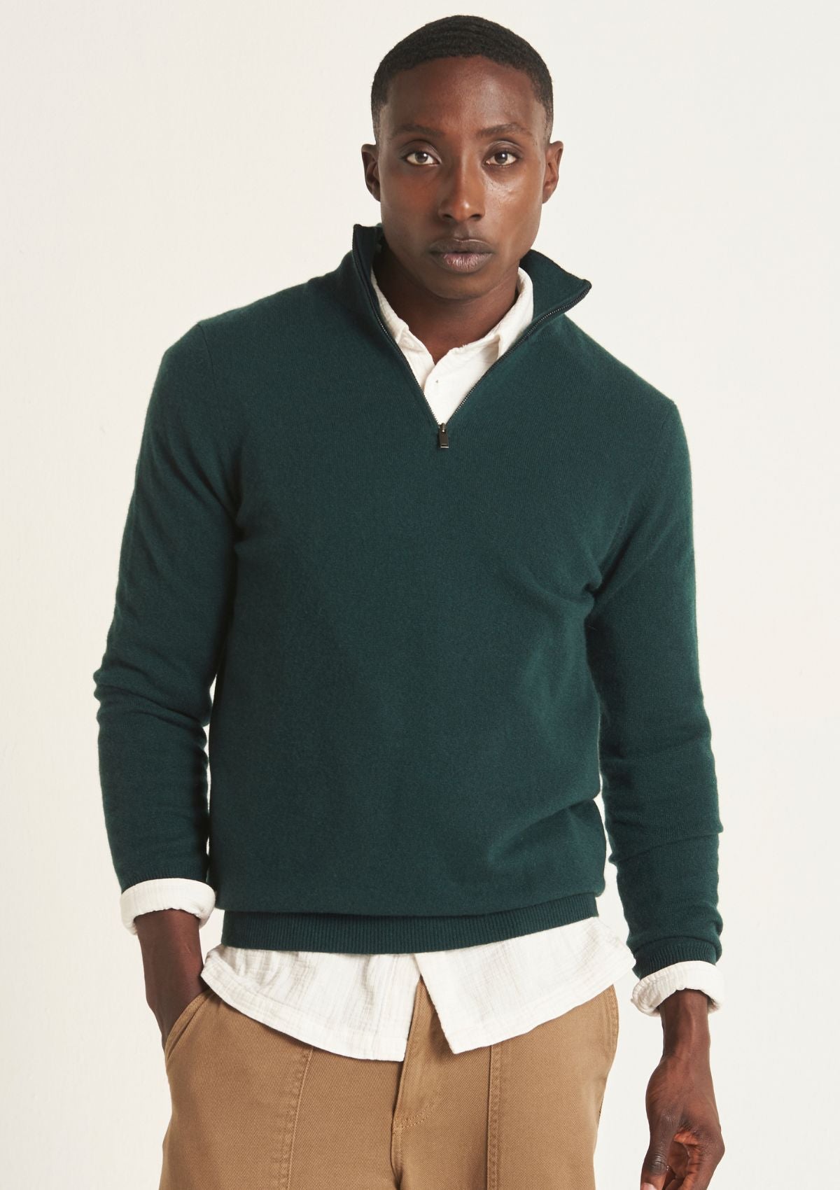 Green half zip pullover hotsell