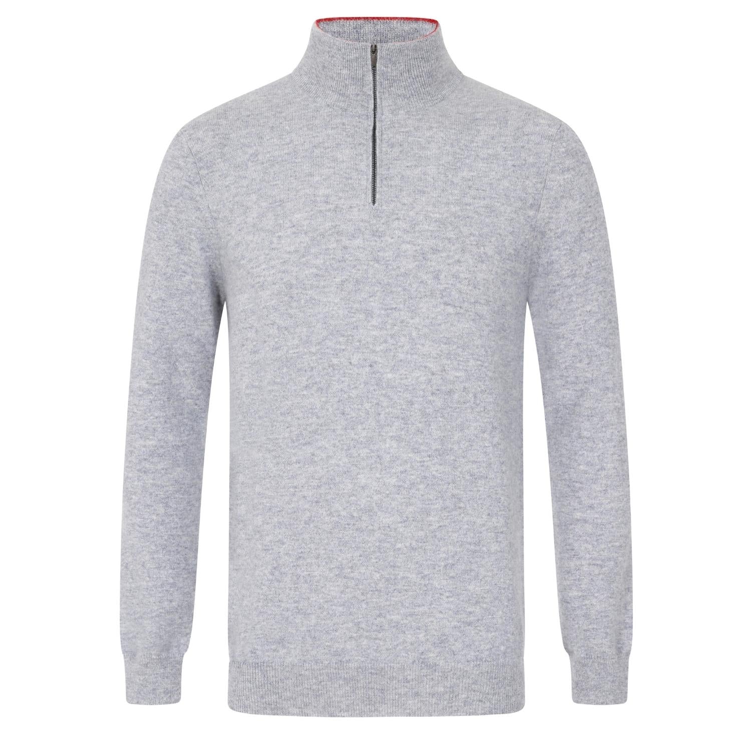 Mens white half zip on sale sweater