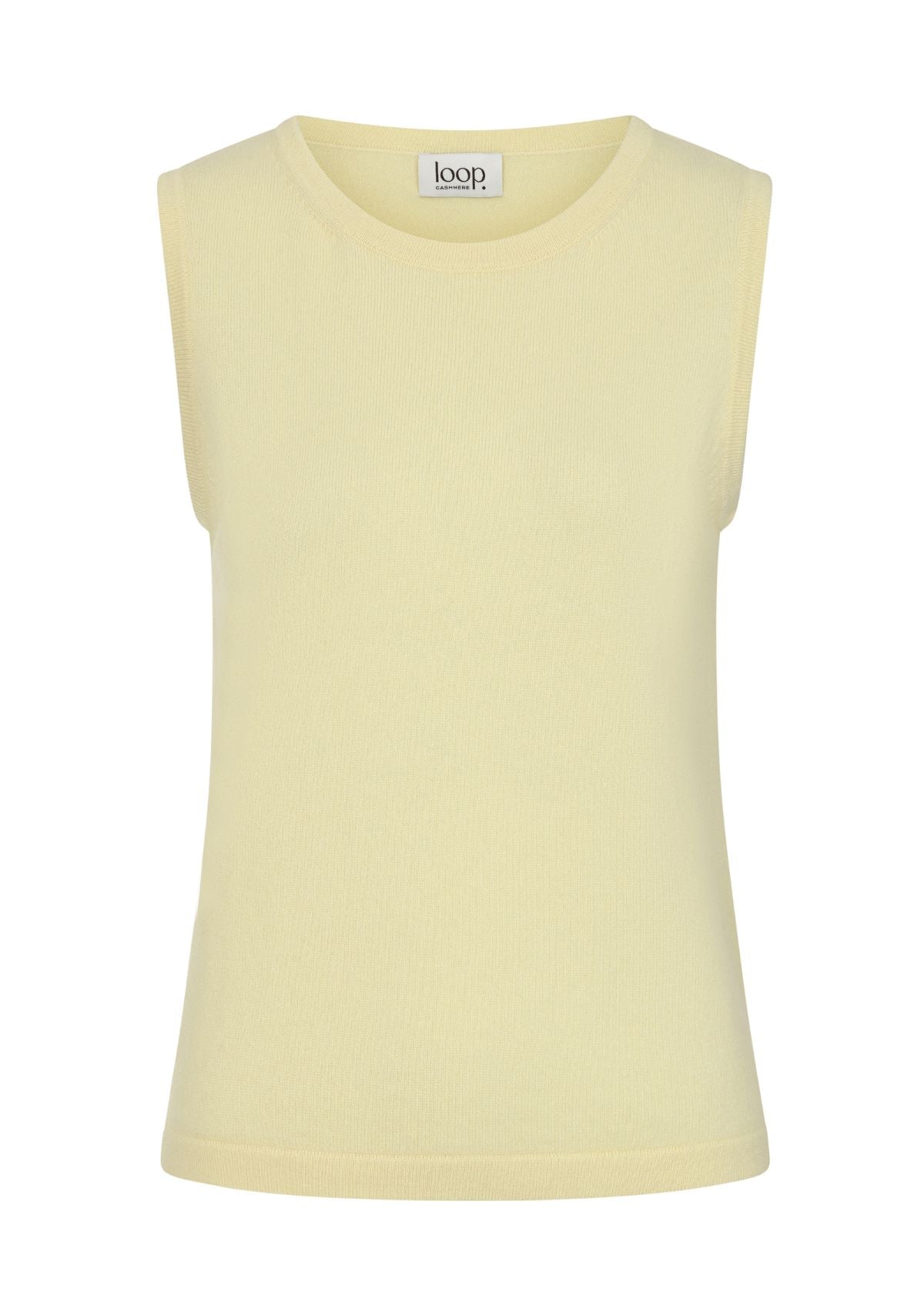 Fine Cashmere Tank in Lemon Yellow