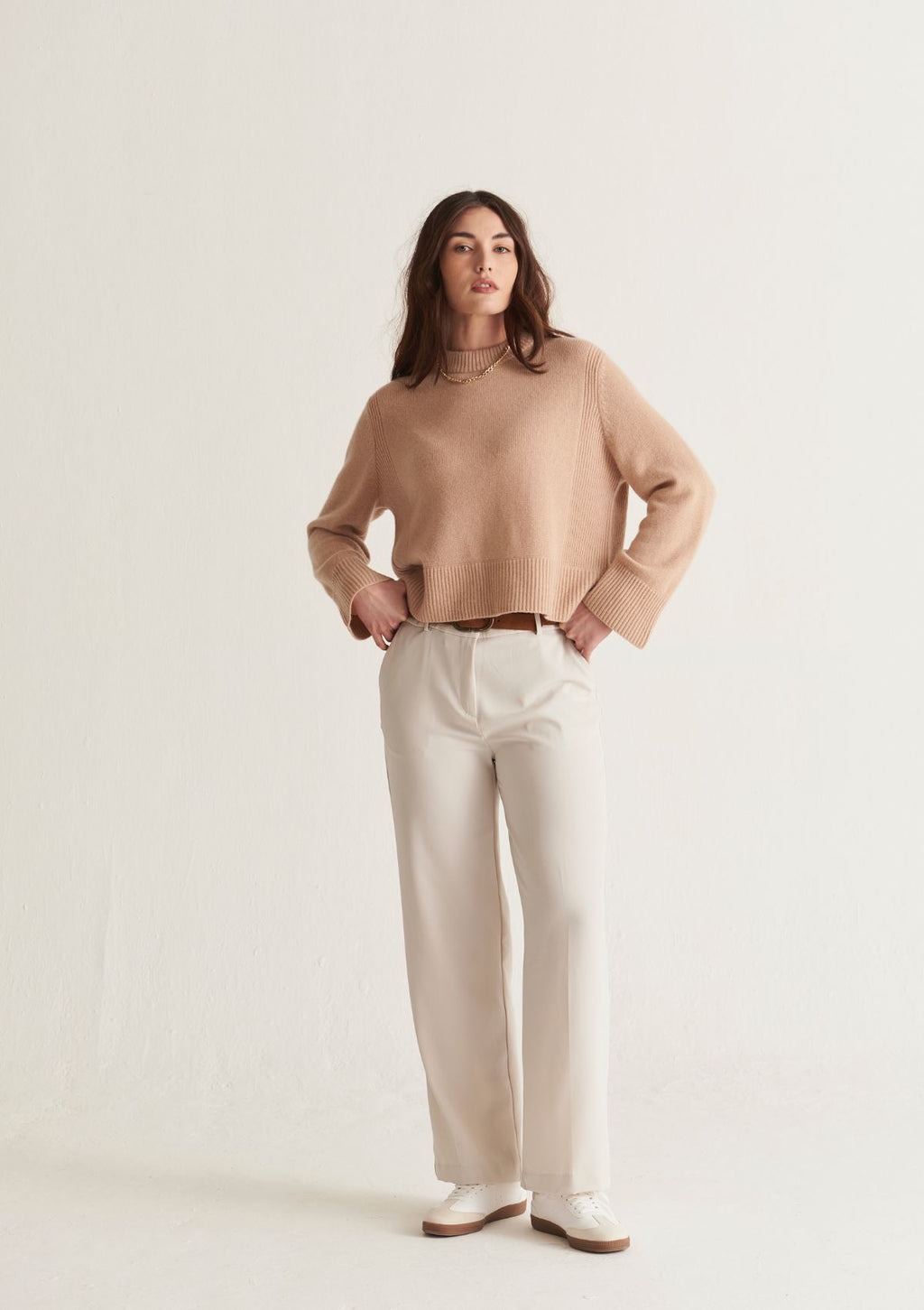 With Confidence Toffee High Waisted Belted Pants