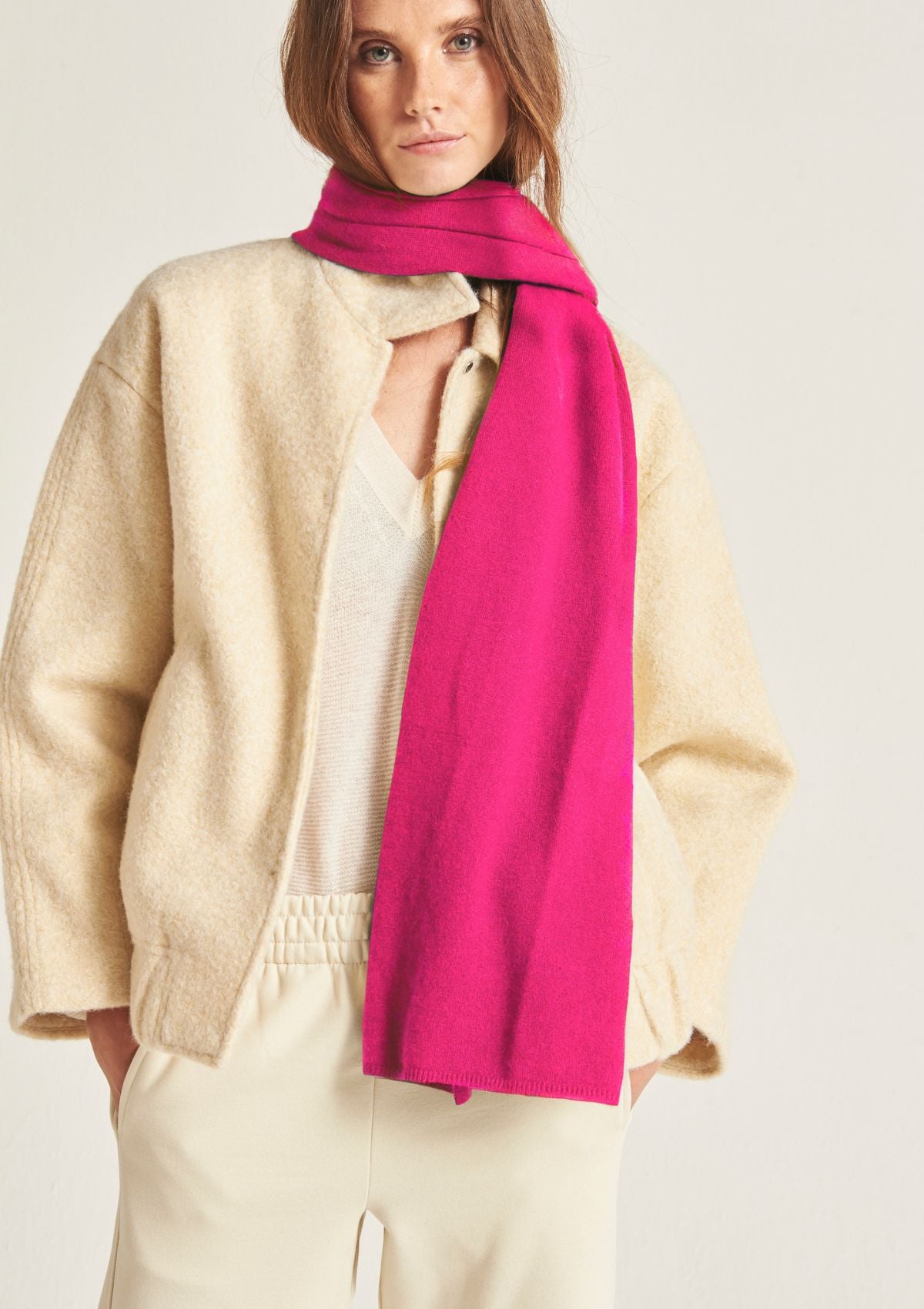 Lofty Cashmere Scarf in Rose Pink