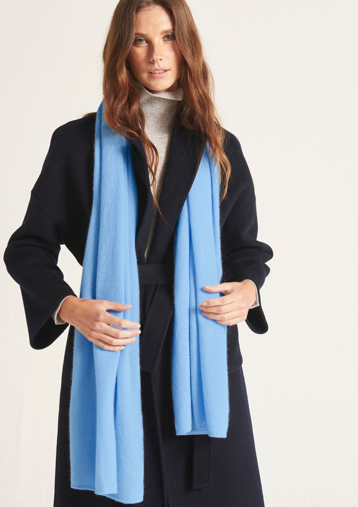 Lofty Cashmere Scarf in Delta Blue