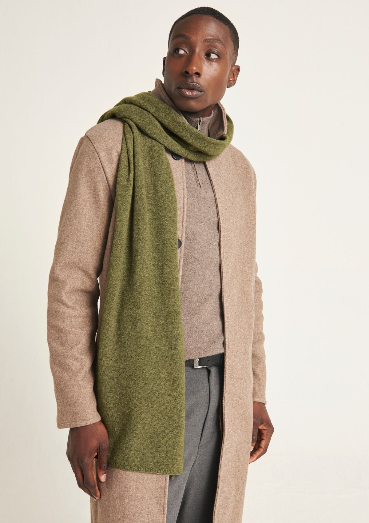 Mens Lofty Scarf in Bayleaf Green