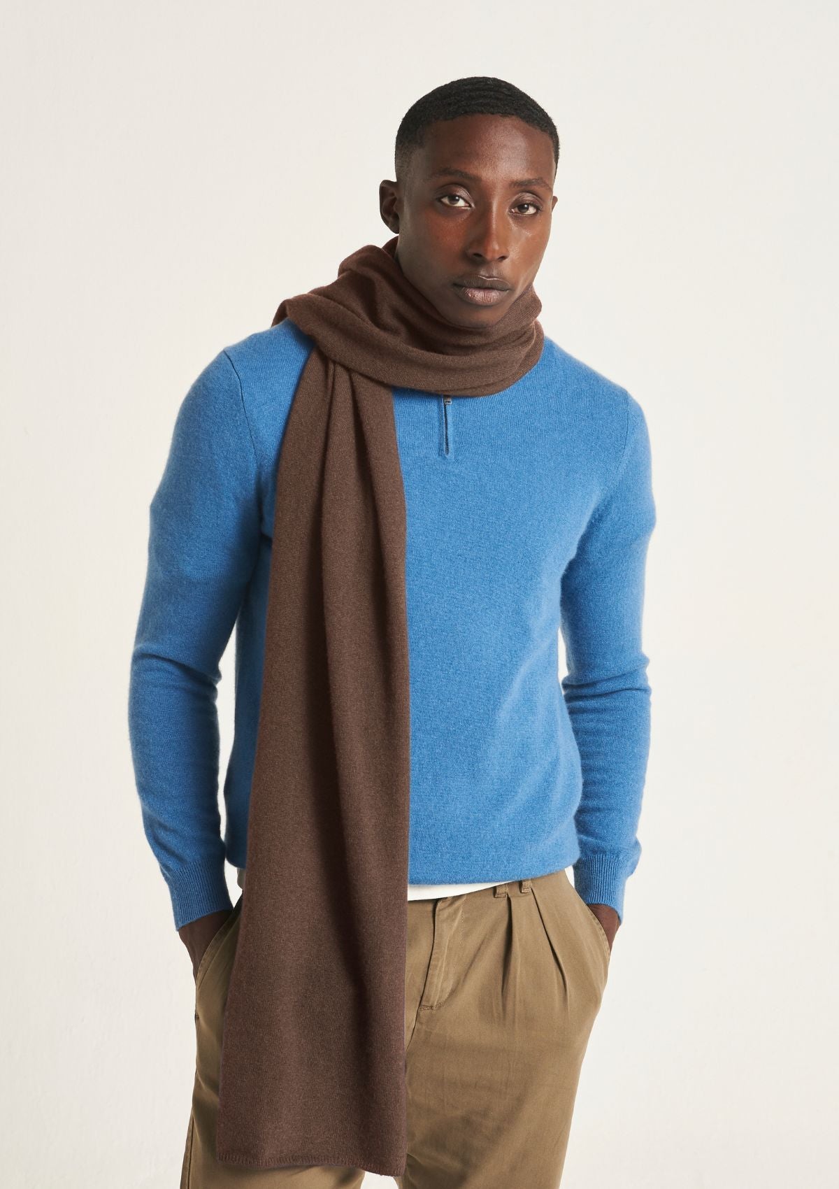 Mens Lofty Scarf in Cedar Brown