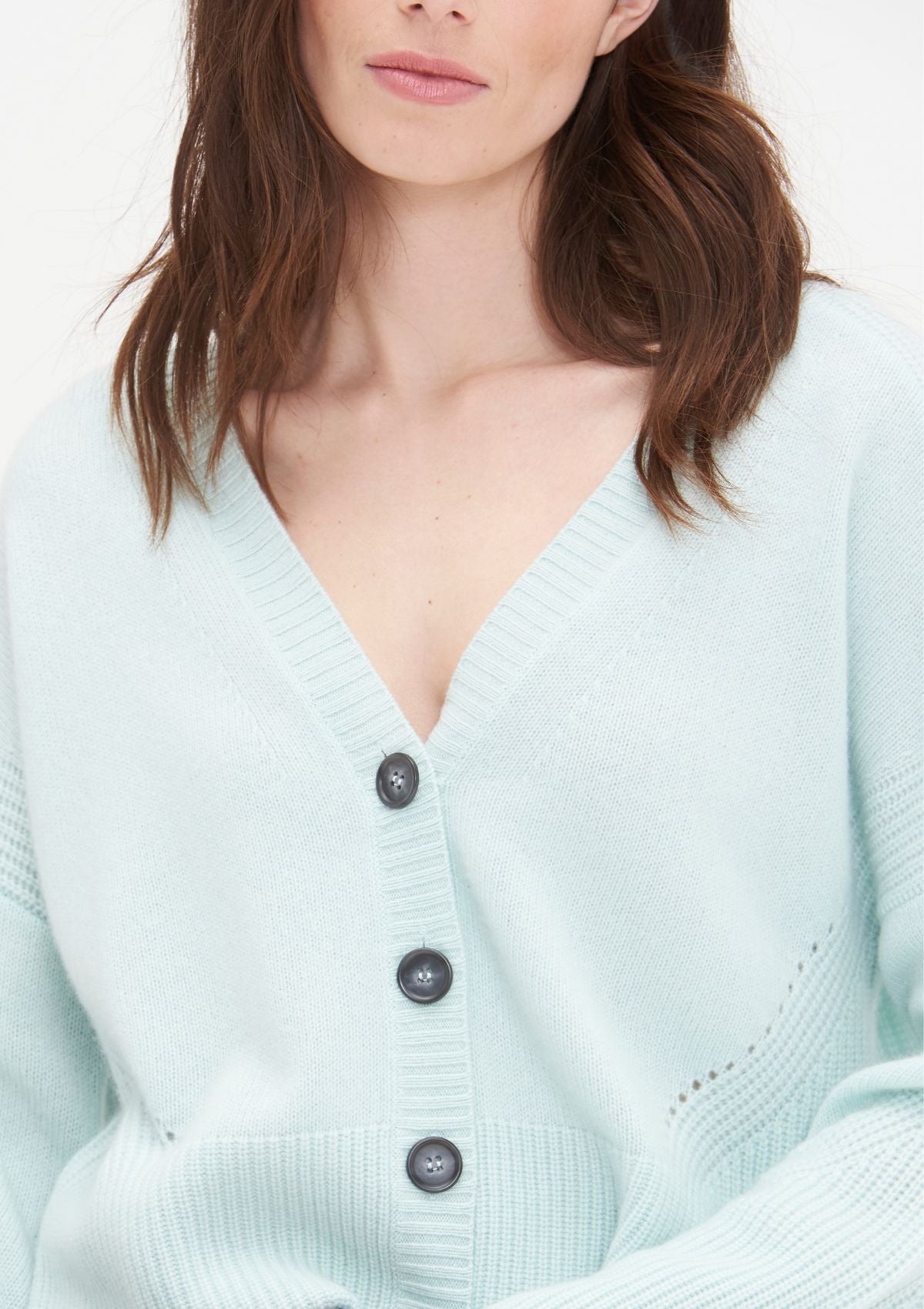 Cashmere Lofty Cardigan in Seaspray Green