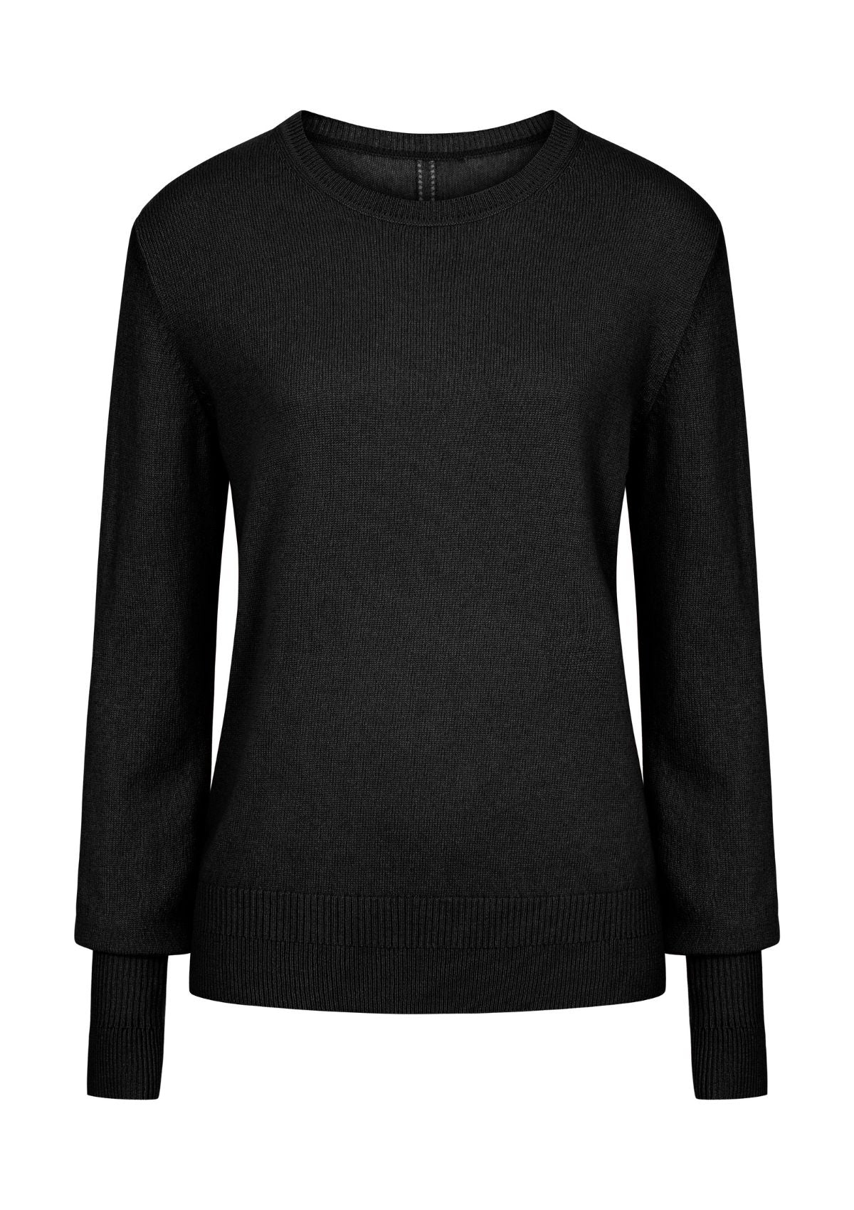 Cashmere Crew Neck Sweater in Jet Black