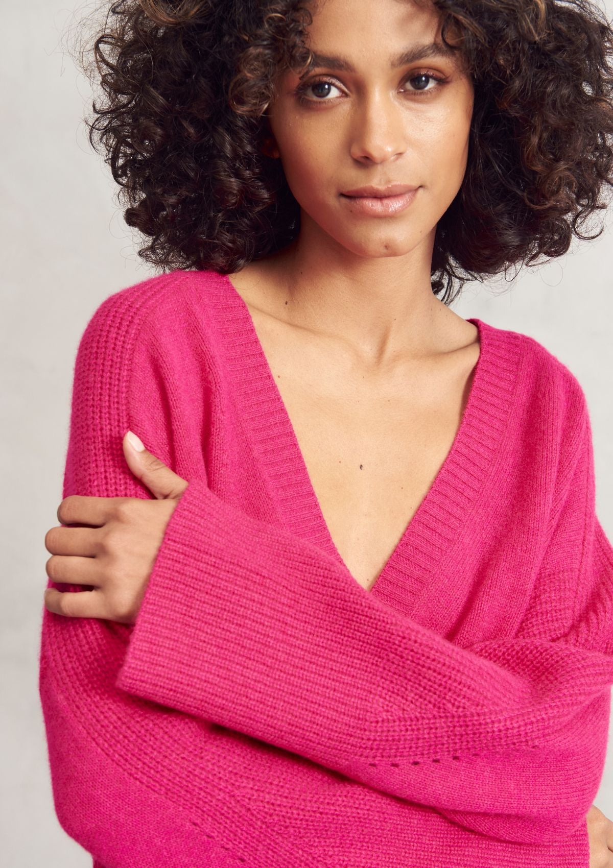 Cashmere Lofty Cardigan in Rose Pink