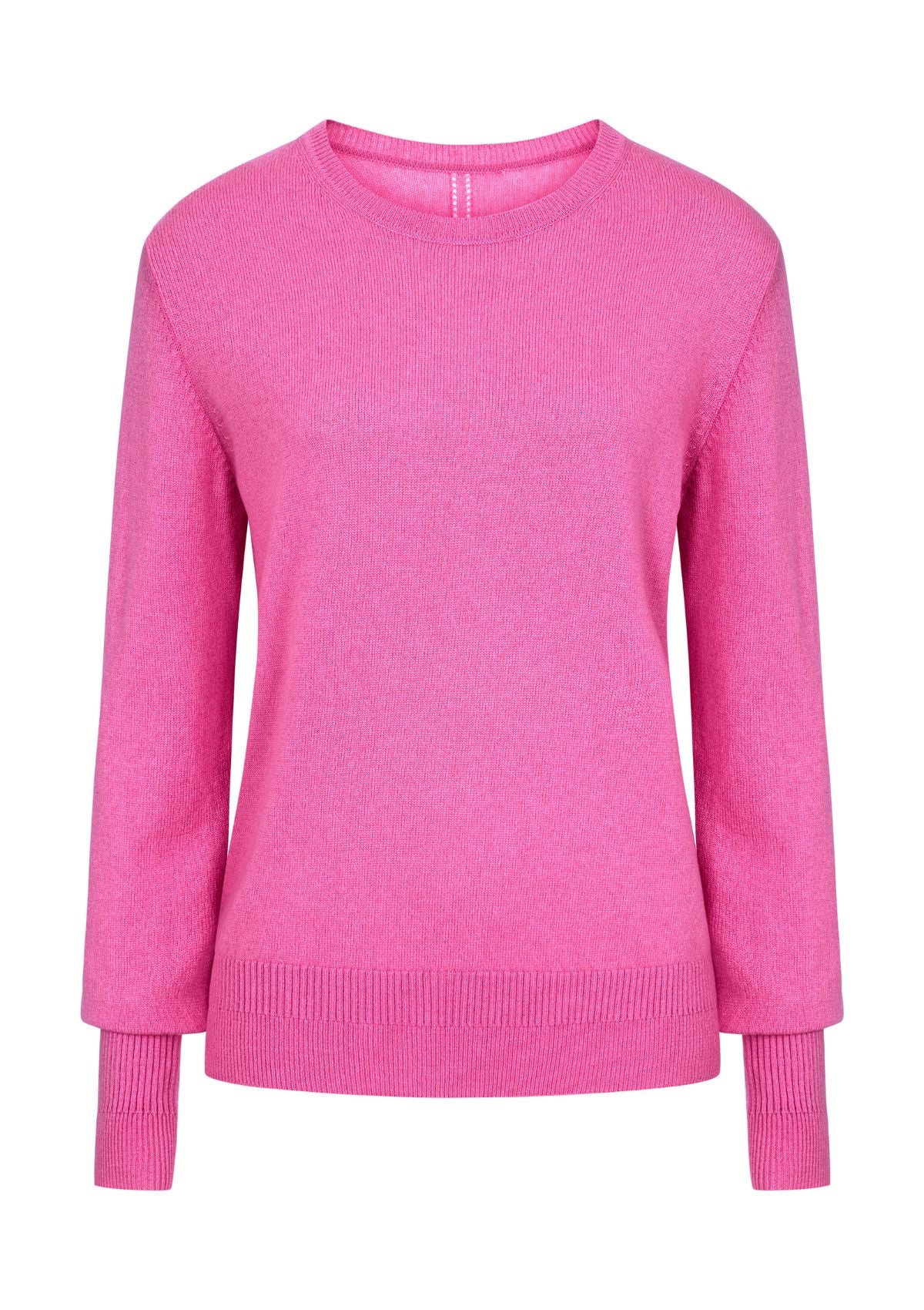 Cashmere Crew Neck Sweater in Rose Pink